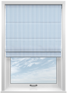 Lace Stripes, Vintage Blue - Twist&Fit Roman Blind